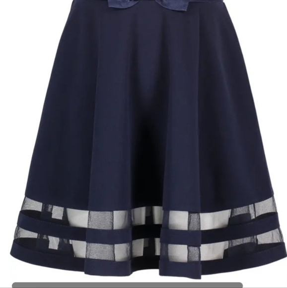 SAVE $50 From Nordstr!! Illusion Mesh Calvin klein girls size 6 Christmas dress - Picture 2 of 4